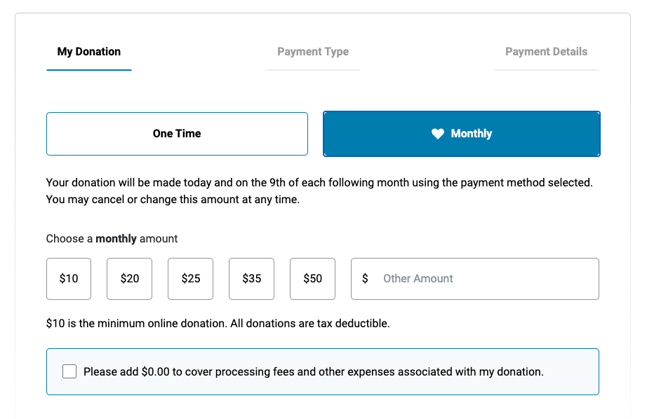 Red Cross Donation Form