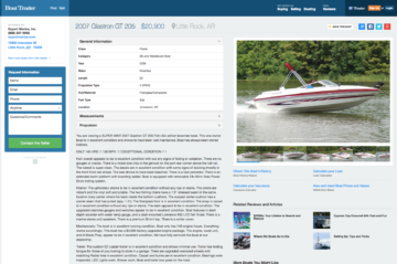 Boat listing page.
