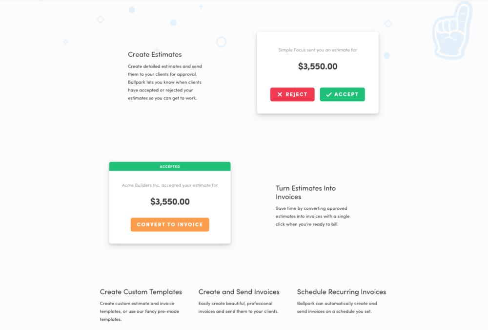 Product features modules.