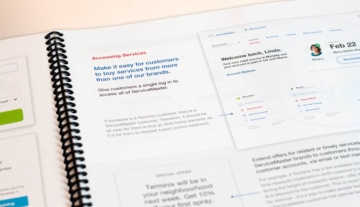 Interface examples from the CX strategy book.