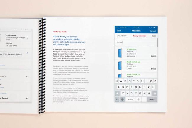 Mobile interface examples and explanation.